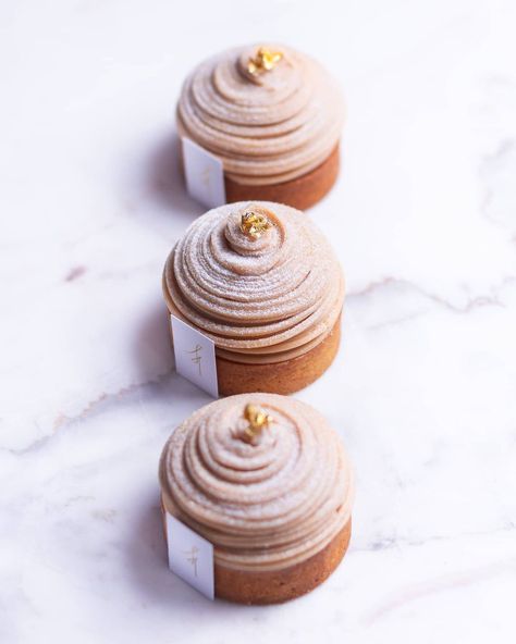 Jeffrey Tan’s Instagram photo: “"Mont Blanc" Snowy Petit Gateau is special creation of the year. @jt_patisserie #lessismore #makeitnice . . . . . #pastry #patisserie…” Chestnut Mousse, Traditional French Desserts, Chestnut Cream, Tart Shells, French Dessert, Pastry Desserts, Tart, Pastry, Twist