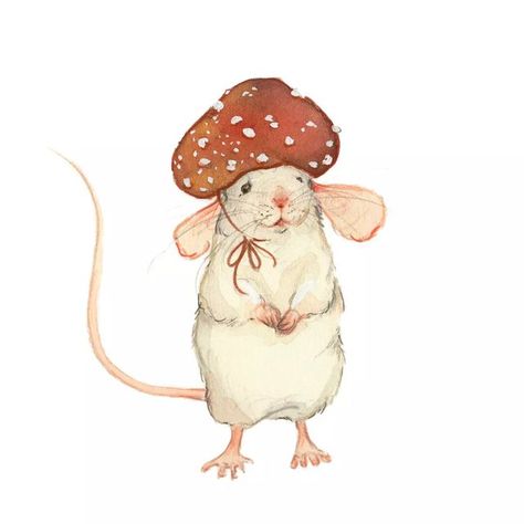 Mouse Illustration, Mouse Drawing, Cottagecore Art, Storybook Art, Arte Inspo, Arte Sketchbook, Fairytale Art, Mushroom Art, Beatrix Potter