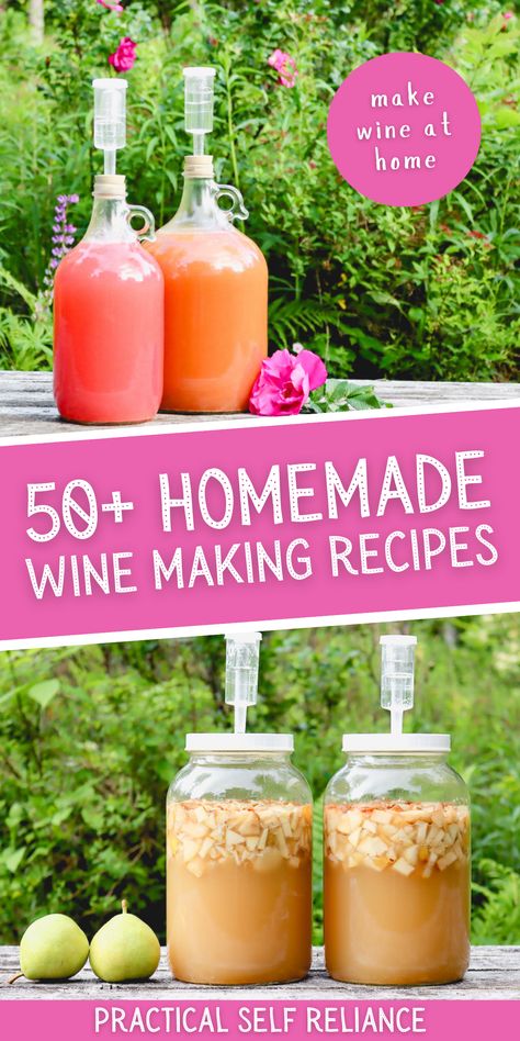 Small Batch Wine Making, Making Homemade Wine At Home, Diy Wine Making, Homemade White Wine, Wine Making For Beginners At Home, Herbal Wine Recipe, Homemade Fruit Wine Recipes, Make Your Own Wine At Home, Diy Wine Recipe Homemade