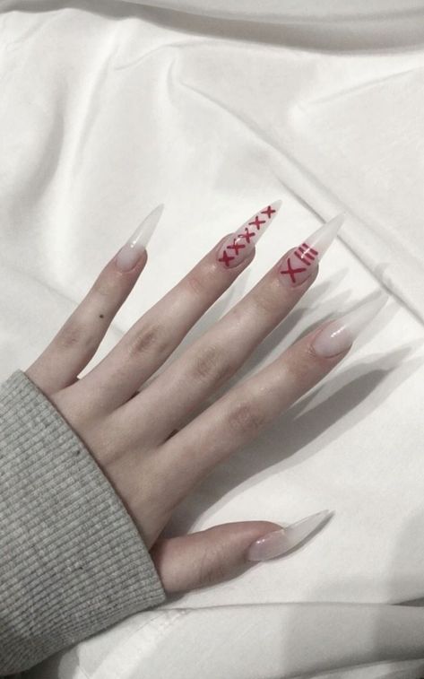 Long Anime Nails, Anime Short Nail Designs, Anime Nails Tokyo Ghoul, Anime Inspo Nails, Tokyo Ghoul Nails Designs, Anime Nail Art Designs, Nail Designs Anime, Acrylic Nails Anime, Nail Ideas Anime