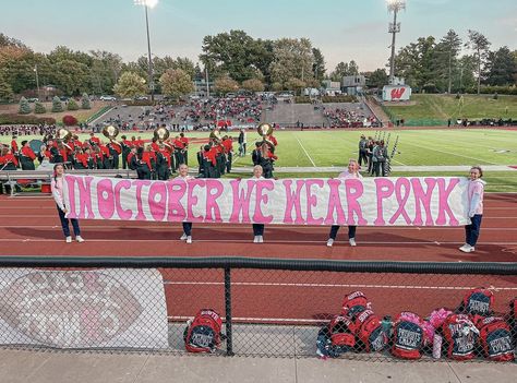 Pink out game poster Pink Out Run Through Signs Football, Pink Out Posters Football, Pink Out Posters, Pink Football Game, Pink Out Football Game, Run Through Signs, Pink Out Football, Spirit Posters, School Spirit Posters