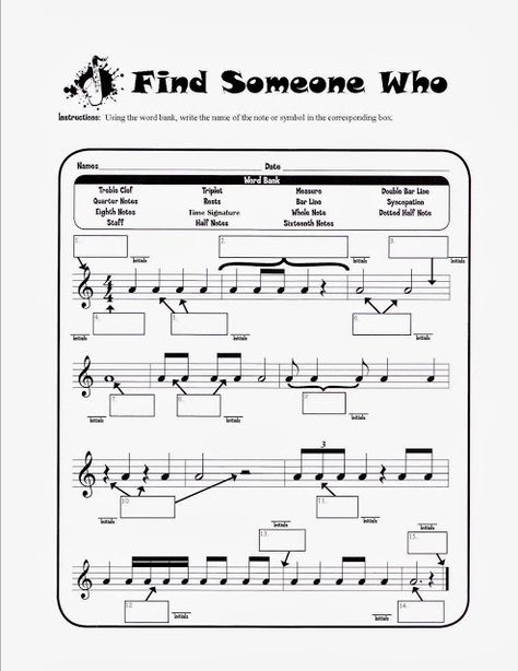 Music Names, Piano Theory, Music Assessments, General Music Classroom, Music Reading, Music Notebook, Music Theory Worksheets, Music Teaching Resources, Middle School Music