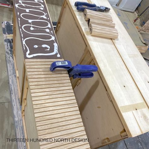 Refacing Drawer Fronts For An Updated Look Small Basket Wall, Diy Dresser Drawers, Mcm Dresser, Pole Wrap, Flexible Wood, Dresser Refinish, Dresser Redo, Contemporary Design Style, Solid Wood Dresser