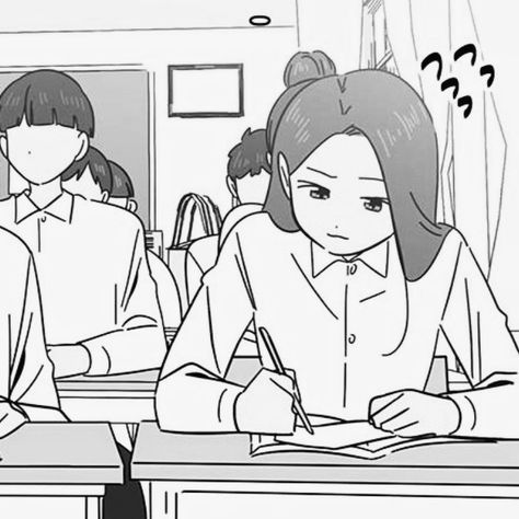 Art Reference Poses School, Writing At Desk Drawing Reference, Anime Desk Drawing, Writing On Desk Drawing Reference, Girl Studying Drawing Sketch, Study Drawing School, Comics Art Sketch Story, Student Sitting At Desk Drawing, Passing Notes In Class Aesthetic