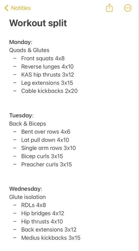 5 day workout split. 🏋🏼‍♀️✨🥵 #gym #workout #gymshark #aesthetic Workout Plan Split, Gym Day Split, Good Workout Split Women, Workout Plan For The Week, Workout 5 Day Split, How To Split Up Workout Days, Gym Schedule 3 Days A Week, Work Out Weekly Schedule Gym, Weekly Workout For Beginners