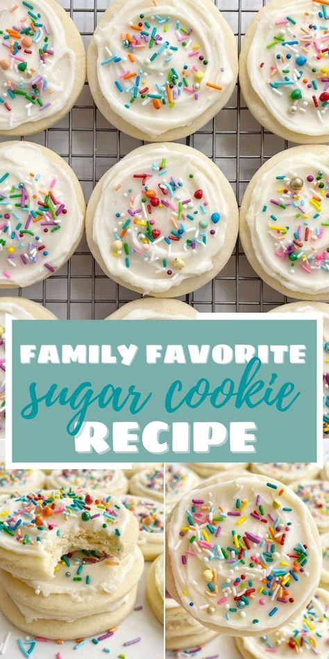 Copycat Swig Sugar Cookies, Sugar Cookie Recipe With Frosting, Almond Sugar Cookies Recipe, Soft Baked Sugar Cookies, Easy Frosted Sugar Cookies, Easter Sugar Cookies Decorated Easy, Easter Iced Sugar Cookies, Thick Chewy Sugar Cookies, Soft Chewy Sugar Cookie Recipe