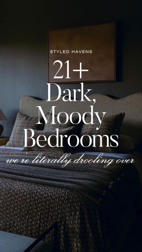 Searching for modern bedroom ideas and love the moody romantic bedroom vibe? It's no secret dark bedroom designs are trending in 2024, and these moody bedroom spaces are a MUST-SEE when it comes to bedroom design and bedroom style. (SAVE to your bedroom inspo board for when you're ready to plan your dream space!) Moody Romantic Bedroom, Modern Luxury Interior Design, Moody Bedroom Ideas, Modern Luxury Interior, Design Mood Board, Moody Bedroom, Bedroom Style, Romantic Bedroom, Interior Design Mood Board