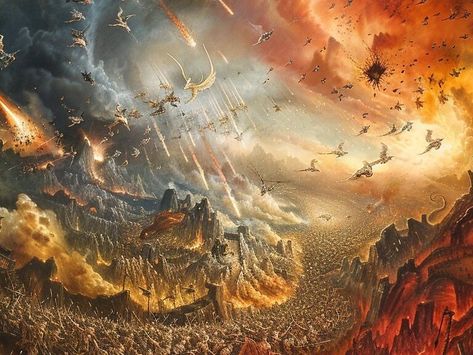 Is Armageddon Imminent? Unveiling the Final Battle of Biblical Prophecy | Talia Meadows | NewsBreak Original Apocalypse Bible, Battle Of Armageddon, Revelation 16, Book Of Exodus, Biblical Prophecy, The End Times, Apocalypse Art, Jesus Return, Final Battle