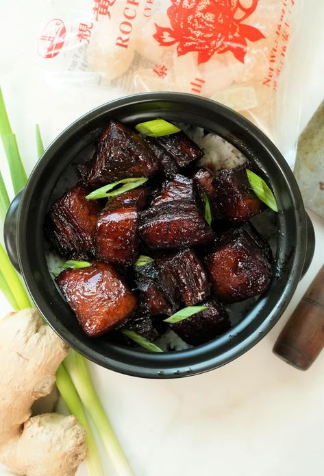 Hong Shao Rou, Red Braised Pork, Cj Eats, Three Cup Chicken, Ginger Pork, Braised Pork Belly, Pork Belly Recipes, Ginger Slice, Braised Chicken