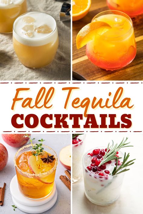 Easy Simple Cocktails, Margarita Recipes For Party, Trader Joes Alcohol Drinks, Tequila And Vodka Cocktails, Fall Flavored Margaritas, Tequila Wedding Cocktails, Fall Alcoholic Drinks Tequila, Spicy Fall Margarita, Fall Cocktails With Rum