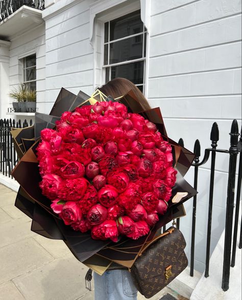 Peonies bouquet London. Red peonies Peony Red Charm, Red Roses And Peonies Bouquet, Red Peonies Aesthetic, Red Peonies Wallpaper, Red Peony Bouquet, Moon Bouquet, Red Peony Flower, Peonies Red, Goals Board