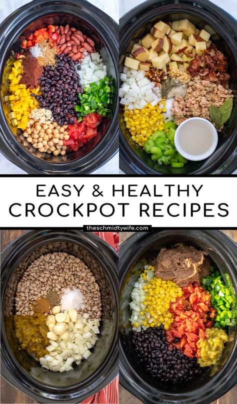 Noom Crockpot Recipe, Crockpot Chicken Recipes Healthy Clean Eating Crock Pot, Crockpot Protein Meals, Easy Healthy Crockpot Recipes, Beef Crockpot Recipes Healthy, Easy Healthy Crockpot, Healthy Crockpot Meals, Crockpot Meal Prep, Mini Crockpot Recipes