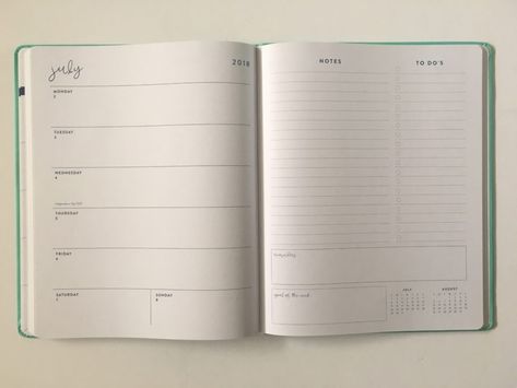 Moleskine Weekly Planner, Minimalist Checklist, Notes Layout, Agenda Design, Horizontal Weekly Planner, Pen Test, Horizontal Planner, Bujo Layout, Planner Review