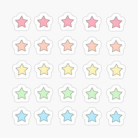 Get my art printed on awesome products. Support me at Redbubble #RBandME: https://www.redbubble.com/i/sticker/Mini-Star-Sticker-Set-by-rianfee/48405465.EJUG5?asc=u Aesthetic Stickers To Draw, Journal Stickers Ideas, Cute Aesthetic Stickers Pastel, Print Out Stickers, Cute Pastel Stickers, Stars Stickers Aesthetic Printable, Star Stickers Printable, Stickers For Print, Cute Space Stickers