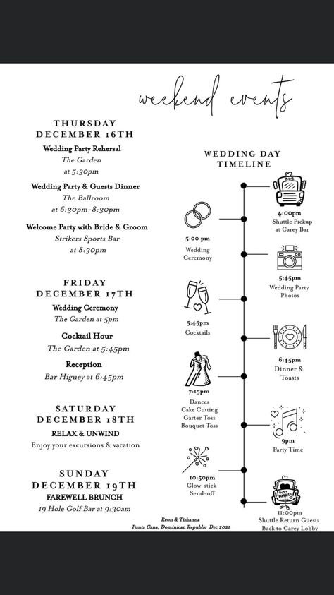 Reception Timeline, Wedding Reception Timeline, Party Timeline, Friday Wedding, Garter Toss, Weekend Itinerary, Reception Dinner, Bouquet Toss, Wedding Day Timeline