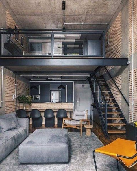 Small Loft Apartments, Tiny House Interior Design, Minimal Interior Design, Loft Interior Design, Loft Interior, Building A Tiny House, Small Loft, Loft Interiors, Loft House