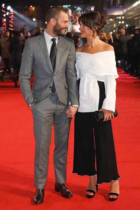 50 Shades Grey, Shades Pictures, Jamie Dornan And Wife, Fifty Shades Cast, Valentino Suit, Sam Taylor Johnson, Amelia Warner, Christian Grey Jamie Dornan, Valentino Gowns