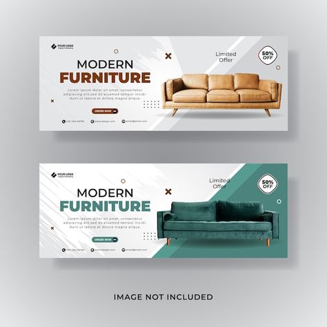 Banner template for furniture sale Premi... | Premium Vector #Freepik #vector #banner #sale #home #shop Furniture Sale Poster, Simple Poster Design, Furniture Graphic, Graphic Design Posters Layout, Website Banner Design, Furniture Website, Graphic Design Assets, Facebook Cover Template, Sale Home