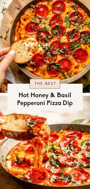 Easy Pizza Dip, Pita Crackers, Pizza Dip Recipes, Pepperoni Pizza Dip, Pizza Dip, Ambitious Kitchen, Hot Honey, Types Of Cheese, Easy Pizza