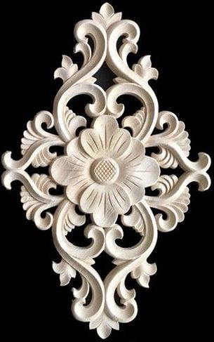 Wood carving Wooden Carving Design, Tre Kunst, Styrofoam Art, Wood Sculpture Art, Cornice Design, Cement Design, Baroque Decor, Stone Wall Art, Carved Wood Wall Art