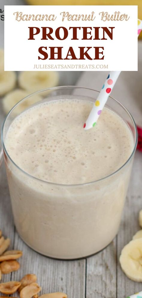 Banana Peanut Butter Protein Shake, Oatmeal Protein Shake, Chocolate Peanut Butter Protein Shake, Protien Shake Recipes, Vanilla Protein Shake Recipes, Peanut Butter Protein Smoothie, Protein Powder Recipes Shakes, Banana And Honey, Healthy Protein Smoothies