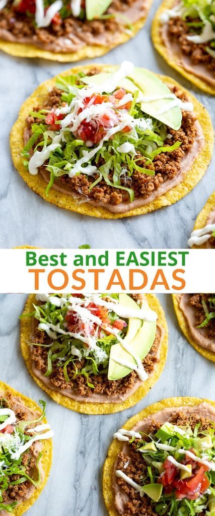 Tostada Recipe, Tostada Recipes, Authentic Mexican Recipes, Frijoles Refritos, Recipe Mexican, Easy Mexican, Mexican Food Recipes Easy, Fun Easy Recipes, Mexican Food Recipes Authentic