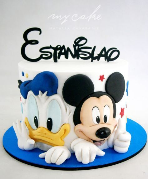 Mickey Mouse Mickey Mouse And Friends Cake, Donald Duck Cake, Donald Duck Party, Cake Mickey Mouse, Minnie Cakes, Mickey Birthday Cakes, Mickey And Minnie Cake, Mickey Mouse Birthday Cake, Wedding Funny