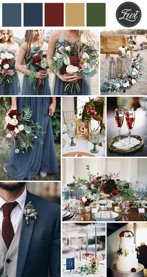 Marsala Wedding Color, September Wedding Colors, Marsala Wedding, Maroon Wedding, Autumn Bride, Winter Wedding Colors, Wedding Color Inspiration, Wedding Colors Blue, Winter Wonderland Wedding