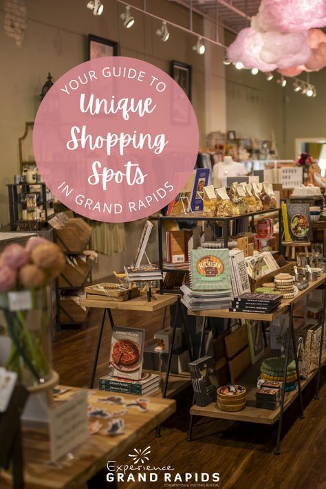 Check out these unique destinations in and around Grand Rapids to find the perfect gifts this holiday season. ✨🎄 Michigan Beach Towns, Unique Destinations, Indoor Markets, Lake Michigan Beaches, Michigan Beaches, Fulton Street, Candle Bar, Where To Shop, Beach Town