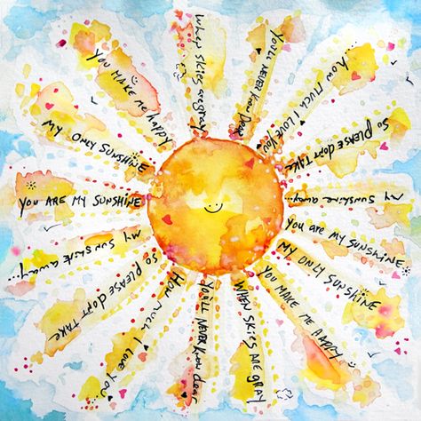 Image Zen, Goldfish Kiss, Kunstjournal Inspiration, My Only Sunshine, To My Son, Sun Art, My Sunshine, Watercolor Paint, E Card