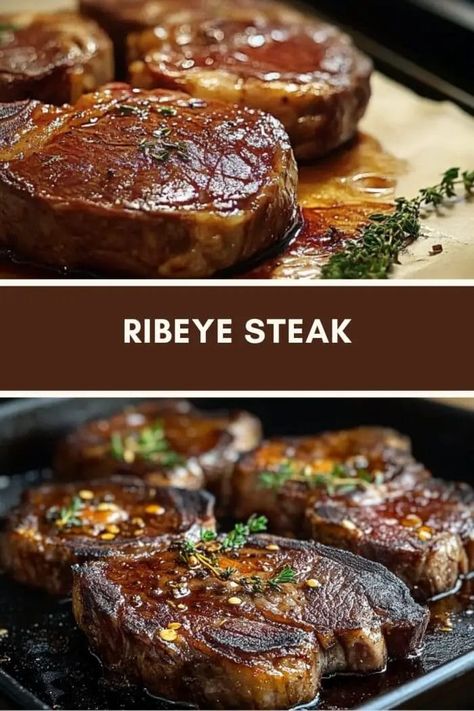 RIBEYE STEAK Ribeye Steak Recipes Oven, Beef Ribeye Steak Recipe, Steak Recipes Oven, Perfect Ribeye Steak, Ribeye Steak Recipe, Rib Eye Recipes, Ribeye Steak Recipes, Steak Dishes, Alton Brown