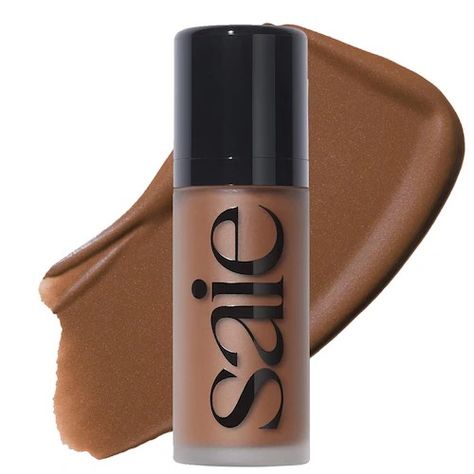 Dew Bronze Soft-Focus Effortless Liquid Bronzer - Saie | Sephora Liquid Bronzer, Liquid Contour, Sephora Beauty, Elf Cosmetics, Neutral Undertones, Makeup Bronzer, Licorice Root, Soft Focus, Makeup Essentials