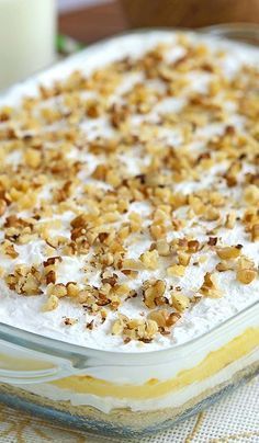 Coconut Cream Dessert, Cake Coconut, Coconut Desserts, Torte Cupcake, Layered Desserts, Cold Desserts, Coconut Cream Pie, Pudding Desserts, Coconut Recipes