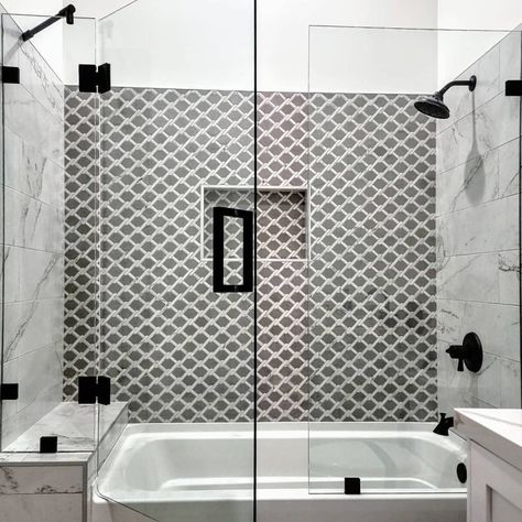 8 Bathtub and Shower Combo Ideas | The Family Handyman Shower Combo Ideas, Soaking Tub Shower Combo, Small Bathroom With Tub, Bathroom Tub Shower Combo, Bathtub Shower Combo, Shower Sliding Glass Door, Tub Remodel, Stylish Shower Curtain, Modern Tub