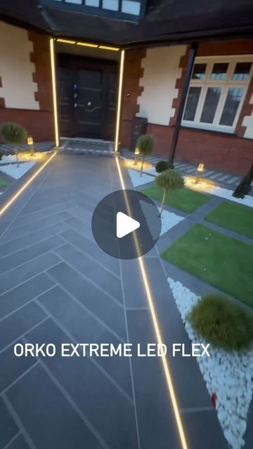 Orko Electrical on Instagram: "Our orko led flex extreme being installed into this beautiful porcelain path and then routed into the timber uprights to com please a full perimeter of light low and high to create a warm feel leading to the home. LED is IP68, LED has been designed and manufactured by us at orko. #lighting" Back Garden Lighting Ideas, Backyard Led Lighting Ideas, Garden Led Lighting Ideas, Outdoor Led Lighting Ideas, Tree Uplighting, Path Lighting Ideas, Outside Lighting Ideas, Outdoor Deck Lighting, Millionaire Homes