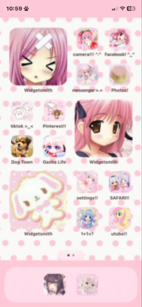 Cutecore Homescreen Layout, Kawaiicore Phone Theme, Cutecore Homescreen, Internet Angel, Kawaii Theme, Iphone Setup, Dream Wallpaper, Kawaii Outfits, Cute Home Screens