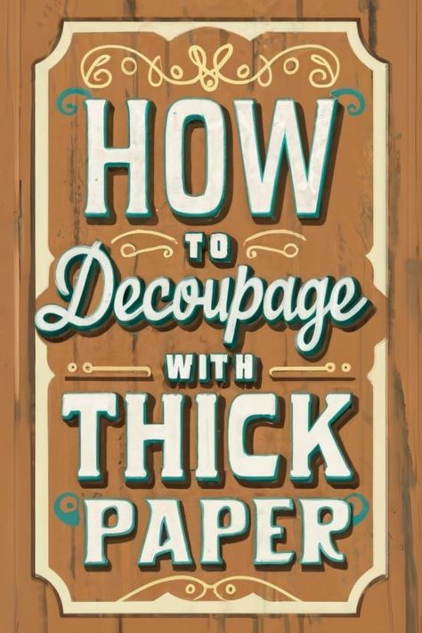 Don't let thick paper stop your decoupage dreams! This video unveils creative techniques to successfully decoupage with cardstock, scrapbook paper, or even cardboard. We'll show you how to tame thickness with simple hacks like the packing tape method & explore alternative adhesives for optimal results.  ➡️ Learn how to achieve smooth, professional-looking decoupage on any project, regardless of paper thickness!   #decoupagetips #thickpaperhacks #upcycledcrafts What Paper To Use For Decoupage, How To Decoupage With Paper, How To Mod Podge Paper On Wood, Vintage Decoupage Paper, Decoupage With Scrapbook Paper, How To Decoupage With Scrapbook Paper, How To Make Paper Look Vintage, Decoupage On Wood, Modge Podge On Cardboard