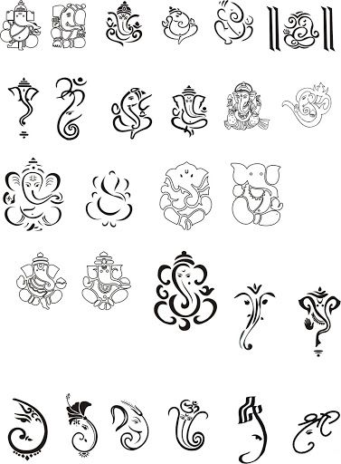 Ganesha line drawings                                                                                                                                                      More Ganesh Side Face, Side Face Tattoo, Arte Ganesha, Hindu Tattoos, Ganesh Tattoo, Cute Small Drawings, Ganesha Drawing, Polynesian Tattoos, Side Face