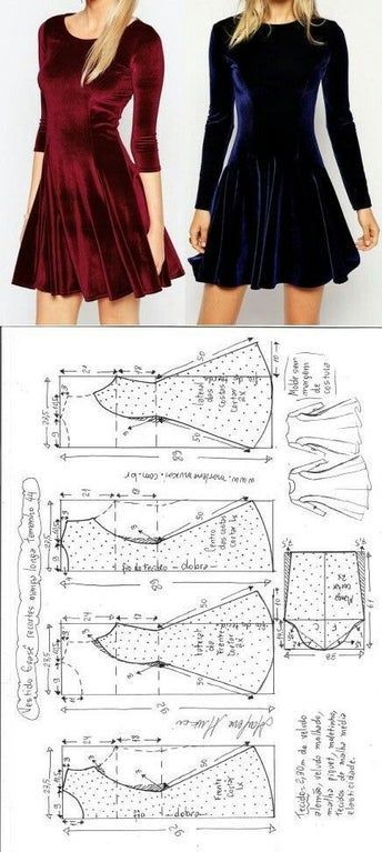 Sewing Dress, 파티 드레스, Diy Vetement, Clothes Sewing Patterns, Fashion Sewing Pattern, Sleeved Dress, Diy Dress, Dress Sewing Patterns, Types Of Dresses