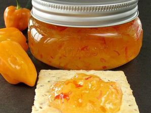 Pineapple Habanero Jelly Recipe - Food.com Habanero Jelly Recipe, Canning Room, Habanero Jelly, Pineapple Jelly, Pepper Jelly Recipes, Hot Pepper Jelly, Chile Peppers, Homemade Jelly, Jelly Recipe