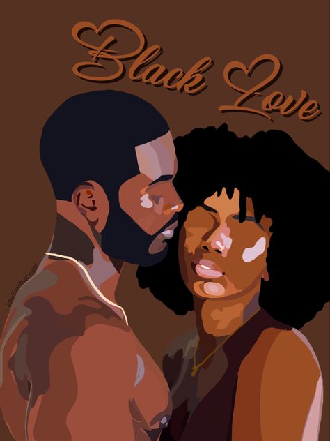 Black couple Black Love Drawing, Brown Love Aesthetic, Afro Illustration, Melanin Love, Nikki Giovanni, Art Black Love, Black Wealth, Jacksonville North Carolina, Black Power Art