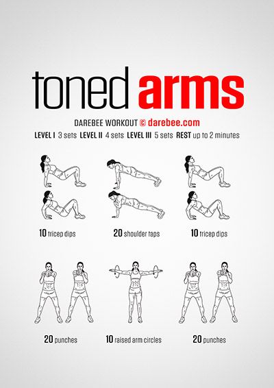 DAREBEE Workouts Arm Workouts, Effective Workout Plan, Arm Flab, Tone Arms Workout, Arm Workouts At Home, Summer Body Workout Plan, Beginner Workout At Home, Summer Body Workouts, Easy Exercises