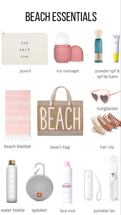 Beach Trip Packing, Summer Bag Essentials, Trip Essentials Packing Lists, Big Hair Claw, Summer Packing Lists, Beach Bag Essentials, Beach Basket, Summer Packing, School Bag Essentials