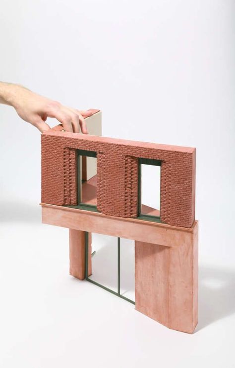 Morris + Co . Camden hotel. London afasia (5) | a f a s i a Arch Model, Brick Architecture, Architecture Model Making, Brick Facade, Urban Architecture, Architecture Illustration, Facade Architecture, Architecture Presentation, Facade Design