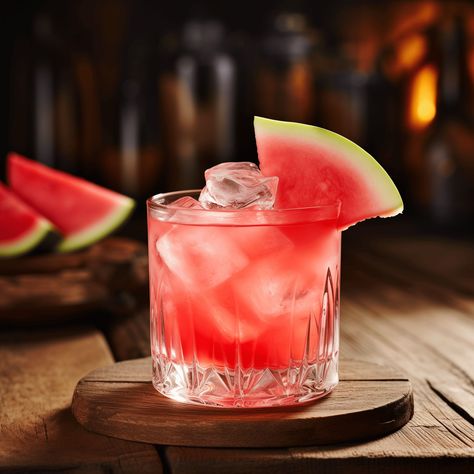 Watermelon Negroni Cocktail Recipe - The Watermelon Negroni has a harmonious balance of sweet and bitter flavors. The watermelon's natural sweetness and juiciness cut through the bitterness of the Campari, while the gin provides a botanical complexity. The sweet vermouth ties it all together with a smooth, herbal finish. Negroni Cocktail Recipe, Perfect Watermelon, Negroni Cocktail, Sweet Vermouth, Sweet Cocktails, Fresh Watermelon, London Dry Gin, Watermelon Juice, Watermelon Slices