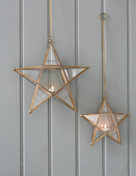 Glass Star Lantern                                                                                                                                                                                 More Star Lantern, Hanging Candle Holder, Star Lanterns, Cosy Bedroom, Spring Centerpiece, Hanging Candles, Sanctuary Bedroom, Glass Stars, Lanterns Decor