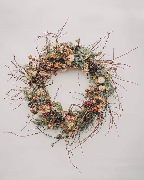 Williamsburg Wreath, Dried Wreaths, Shabby Wreath, Willow Wreath, Dried Wreath, Natural Wreath, Floral Christmas, Dried Flower Wreaths, Twig Wreath