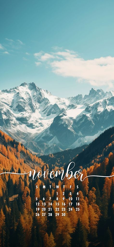 November Images Wallpaper, Wallpaper Backgrounds November, November Calendar Wallpaper, November Backgrounds, November Images, End Of Fall, Miniature Calendar, November Wallpaper, Phone Background Wallpaper