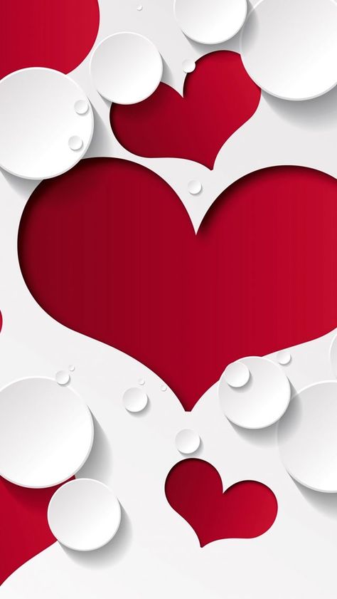 Heart Wallpaper, Valentine's Day, Wallpapers, Iphone, Red, White