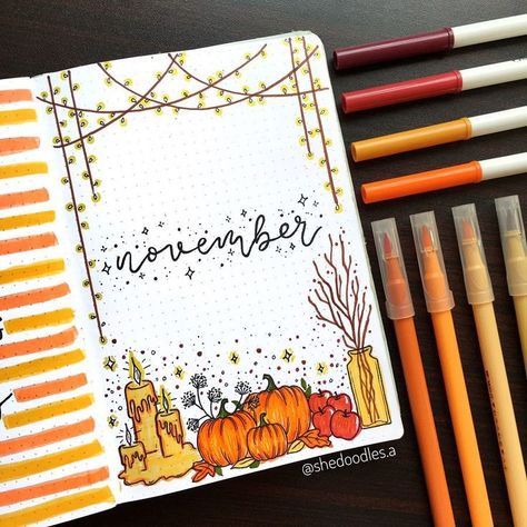 November Journal, November Bullet Journal, December Bullet Journal, Bullet Journal Month, Journal Calendar, Bullet Journal 2020, Bullet Journal Ideas Templates, Bullet Journal Cover Page, Creating A Bullet Journal